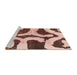 Sideview of Machine Washable Abstract Chestnut Brown Rug, wshabs839