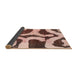 Sideview of Abstract Chestnut Brown Modern Rug, abs839