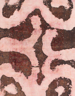 Abstract Chestnut Brown Modern Rug, abs839
