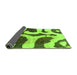 Sideview of Abstract Green Modern Rug, abs839grn