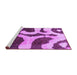 Sideview of Machine Washable Abstract Purple Modern Area Rugs, wshabs839pur