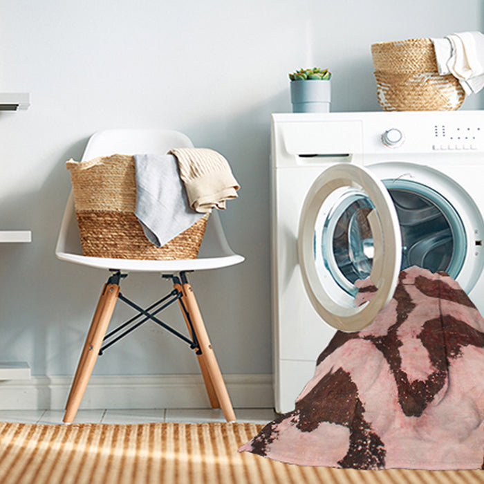 Machine Washable Abstract Chestnut Brown Rug in a Washing Machine, wshabs839