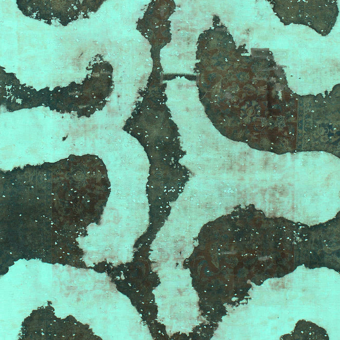 Abstract Turquoise Modern Rug, abs839turq