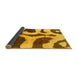 Sideview of Abstract Yellow Modern Rug, abs839yw