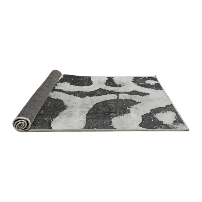 Sideview of Abstract Gray Modern Rug, abs839gry