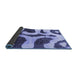 Sideview of Abstract Blue Modern Rug, abs839blu