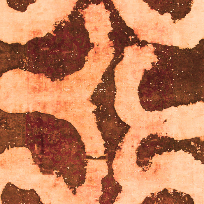 Machine Washable Abstract Orange Modern Area Rugs, wshabs839org