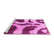 Sideview of Machine Washable Abstract Pink Modern Rug, wshabs839pnk