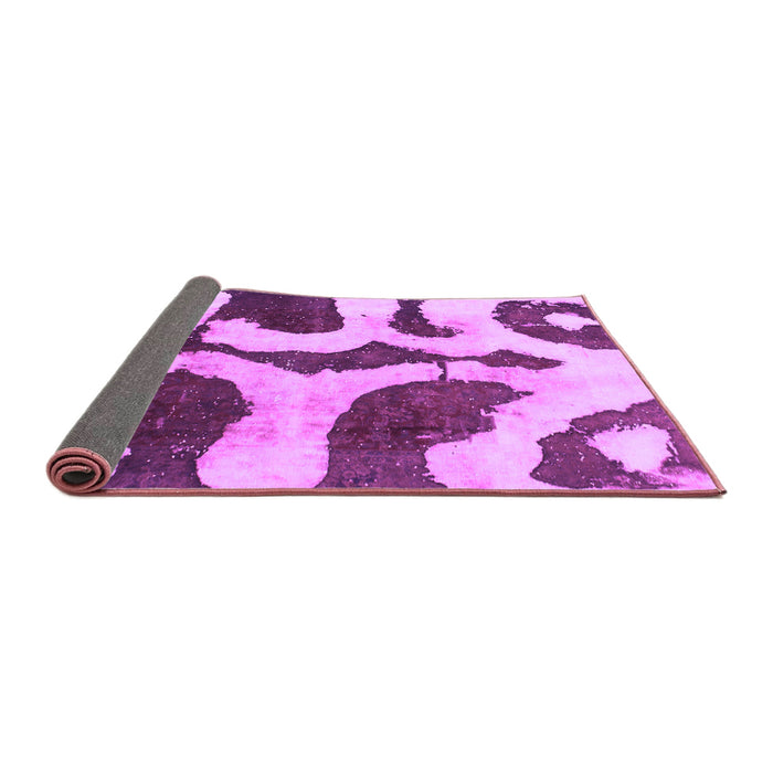 Sideview of Abstract Purple Modern Rug, abs839pur
