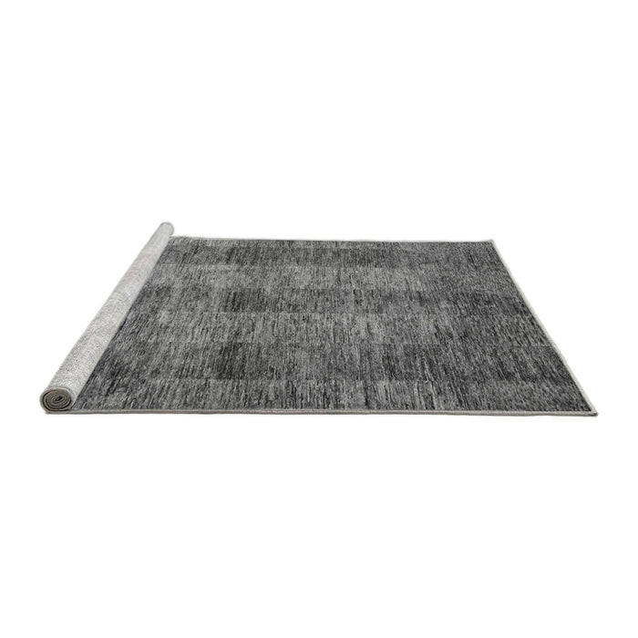 Sideview of Machine Washable Abstract Gray Modern Rug, wshabs83gry