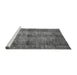 Sideview of Machine Washable Abstract Gray Modern Rug, wshabs83gry