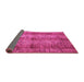 Sideview of Abstract Pink Modern Rug, abs83pnk