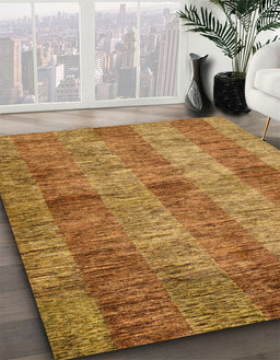 Machine Washable Abstract Dark Orange Rug in a Family Room, wshabs83
