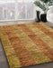 Machine Washable Abstract Dark Orange Rug in a Family Room, wshabs83