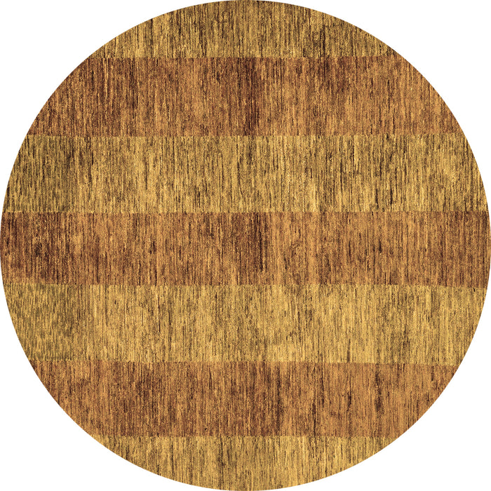 Round Machine Washable Abstract Brown Modern Rug, wshabs83brn