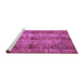 Sideview of Machine Washable Abstract Purple Modern Area Rugs, wshabs83pur