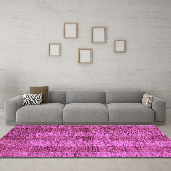 Machine Washable Abstract Purple Modern Area Rugs in a Living Room, wshabs83pur