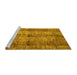 Sideview of Machine Washable Abstract Yellow Modern Rug, wshabs83yw