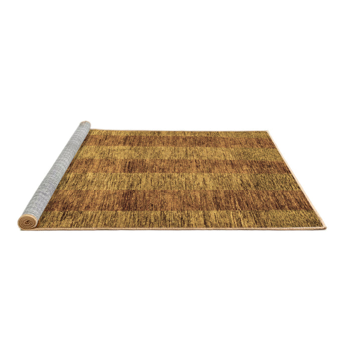 Sideview of Machine Washable Abstract Brown Modern Rug, wshabs83brn