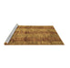 Sideview of Machine Washable Abstract Brown Modern Rug, wshabs83brn