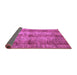 Sideview of Abstract Purple Modern Rug, abs83pur