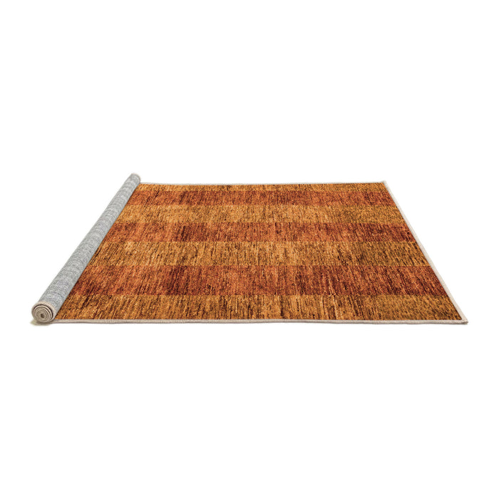 Sideview of Machine Washable Abstract Orange Modern Area Rugs, wshabs83org