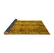 Sideview of Abstract Yellow Modern Rug, abs83yw