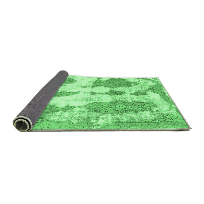 Sideview of Abstract Emerald Green Modern Rug, abs840emgrn