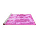 Sideview of Machine Washable Abstract Pink Modern Rug, wshabs840pnk