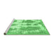 Sideview of Machine Washable Abstract Emerald Green Modern Area Rugs, wshabs840emgrn