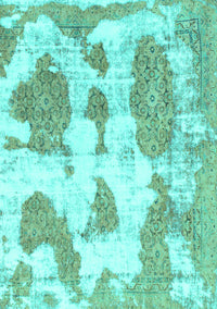 Abstract Turquoise Modern Rug, abs840turq