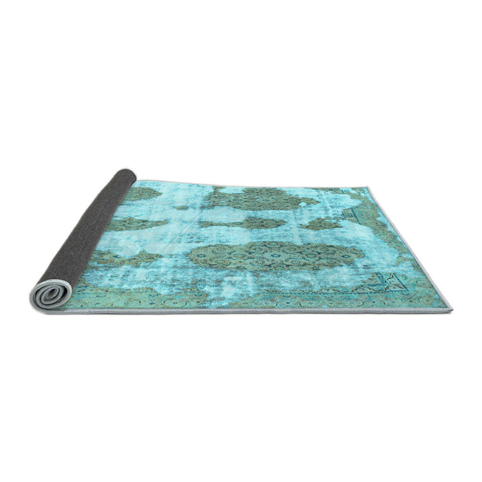 Sideview of Abstract Light Blue Modern Rug, abs840lblu