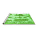 Sideview of Machine Washable Abstract Green Modern Area Rugs, wshabs840grn