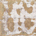 Square Abstract White Gold Modern Rug, abs840