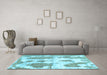 Machine Washable Abstract Light Blue Modern Rug in a Living Room, wshabs840lblu