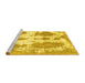 Sideview of Machine Washable Abstract Yellow Modern Rug, wshabs840yw