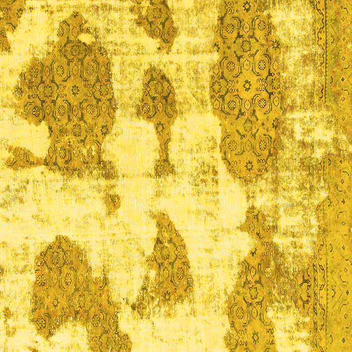 Machine Washable Abstract Yellow Modern Rug, wshabs840yw