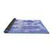 Sideview of Abstract Blue Modern Rug, abs840blu