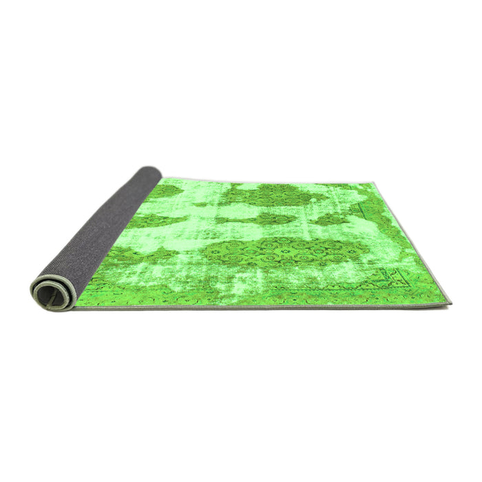 Sideview of Abstract Green Modern Rug, abs840grn