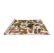 Sideview of Machine Washable Abstract Red Rug, wshabs841