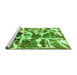 Sideview of Machine Washable Abstract Green Modern Area Rugs, wshabs841grn