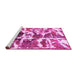 Sideview of Machine Washable Abstract Pink Modern Rug, wshabs841pnk