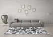 Machine Washable Abstract Gray Modern Rug in a Living Room,, wshabs841gry