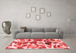 Modern Red Washable Rugs