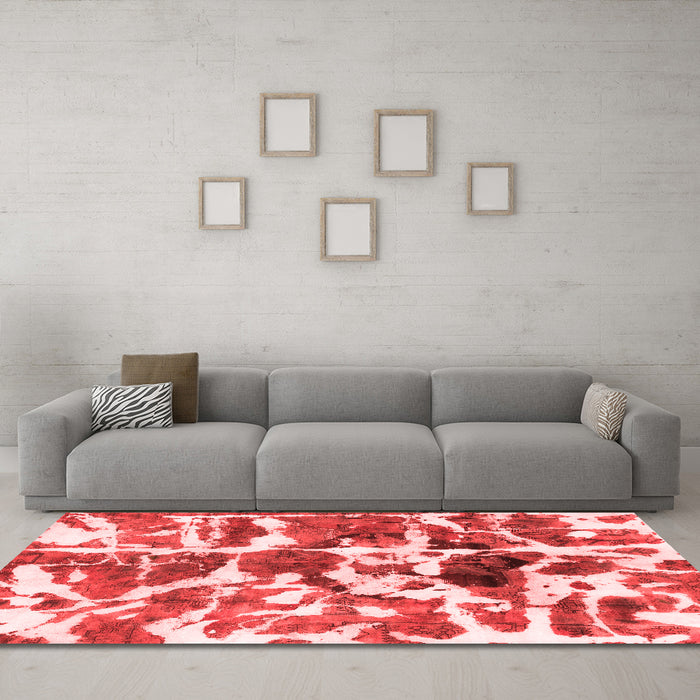 Modern Red Washable Rugs