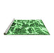 Sideview of Machine Washable Abstract Emerald Green Modern Area Rugs, wshabs841emgrn