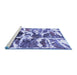 Sideview of Machine Washable Abstract Blue Modern Rug, wshabs841blu