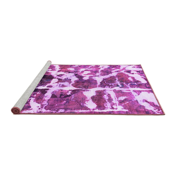 Sideview of Machine Washable Abstract Purple Modern Area Rugs, wshabs841pur