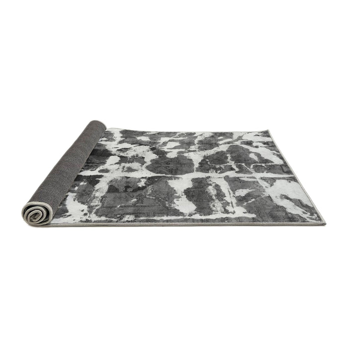 Sideview of Abstract Gray Modern Rug, abs841gry