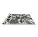 Sideview of Machine Washable Abstract Gray Modern Rug, wshabs841gry